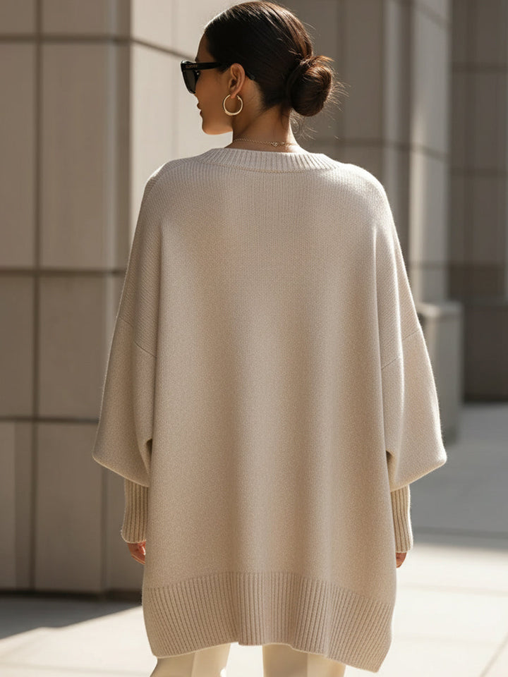LAURA | JERSEY PONCHO OVERSIZE