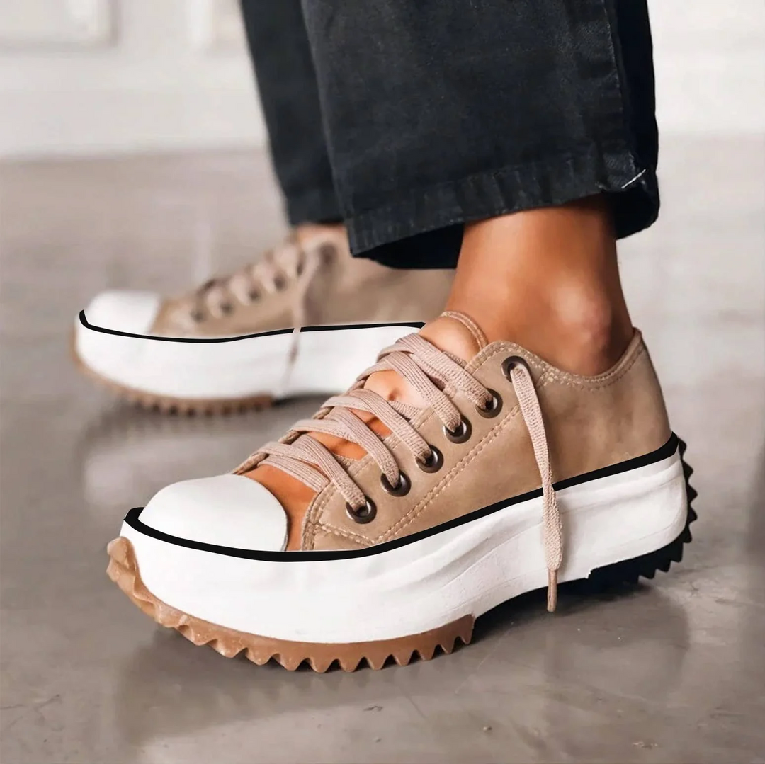 Bettina zapatillas con plataforma en camel