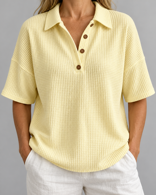 Maddison | Polo de punto gofrado de corte relajado
