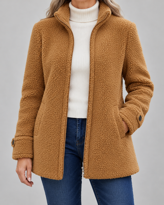 Vanessa | Chaqueta sherpa con cremallera
