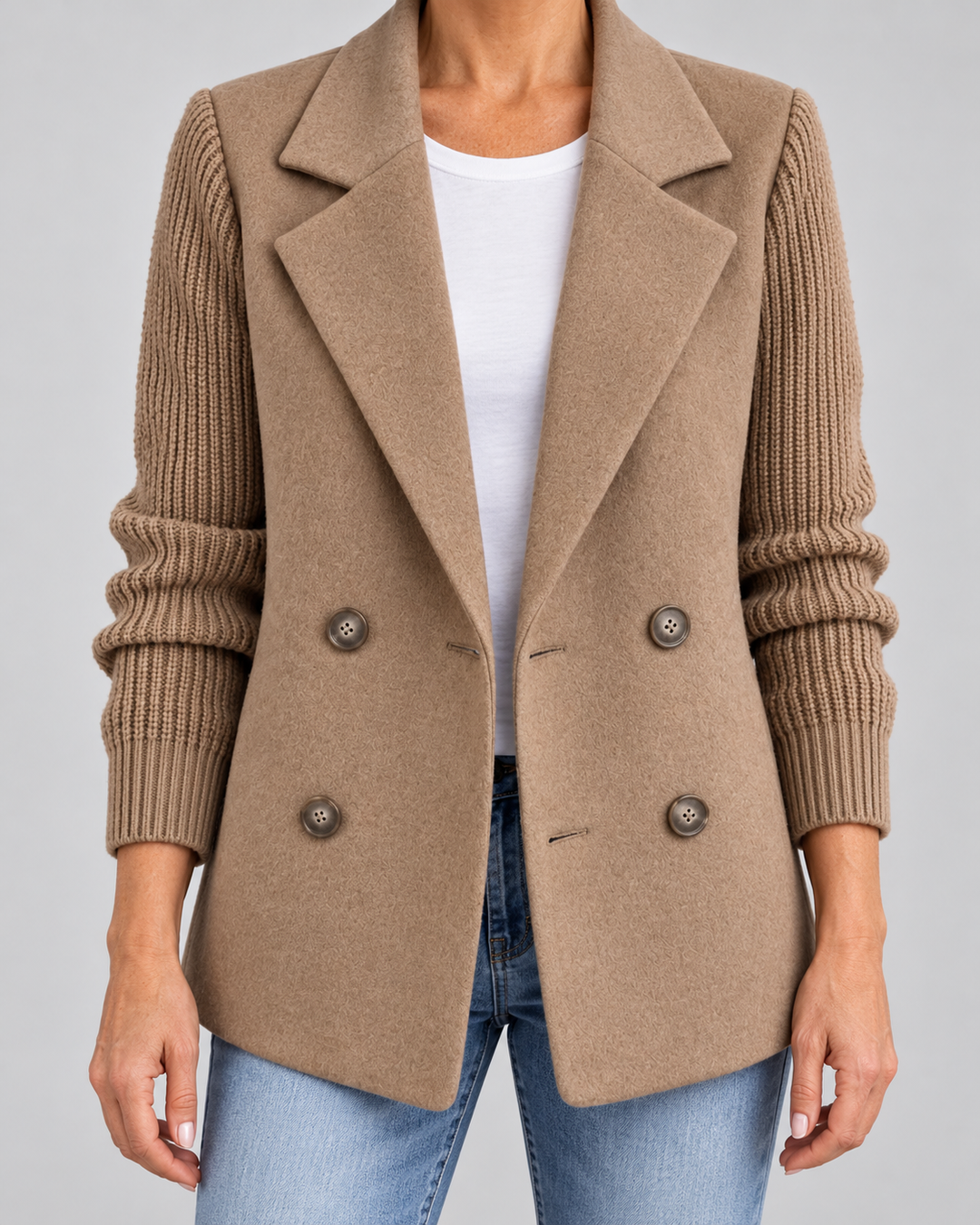 Carla | Americana elegante con mangas de punto