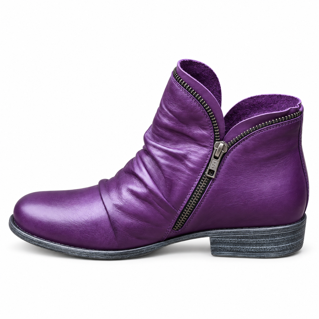 Suzanne botines texturizados en morado