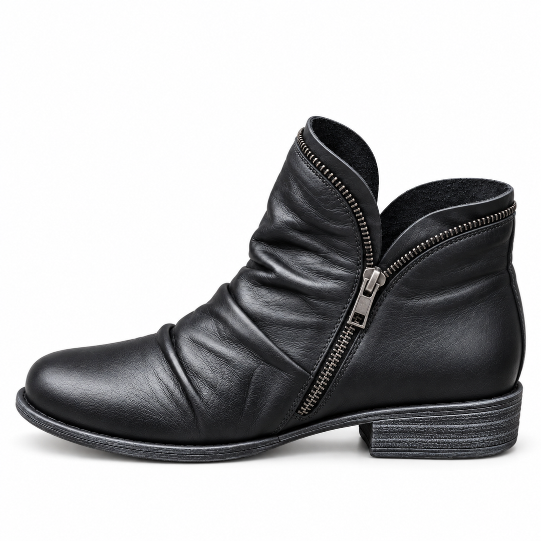 Suzanne botines texturizados en negro