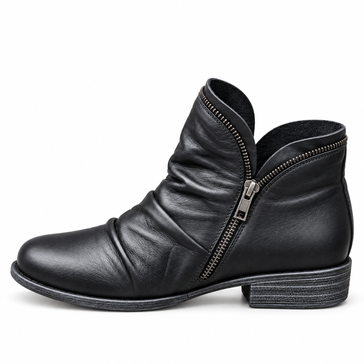 Suzanne botines texturizados en negro