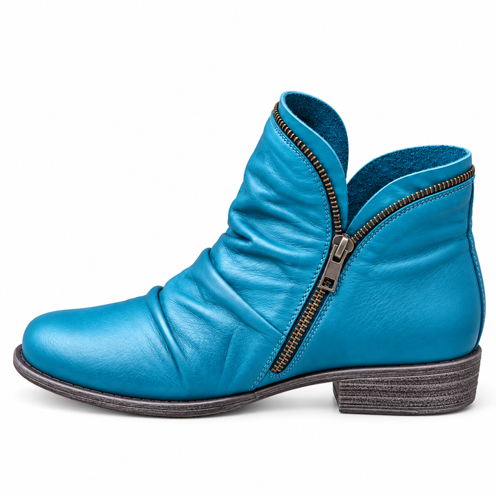 Suzanne botines texturizados en azul