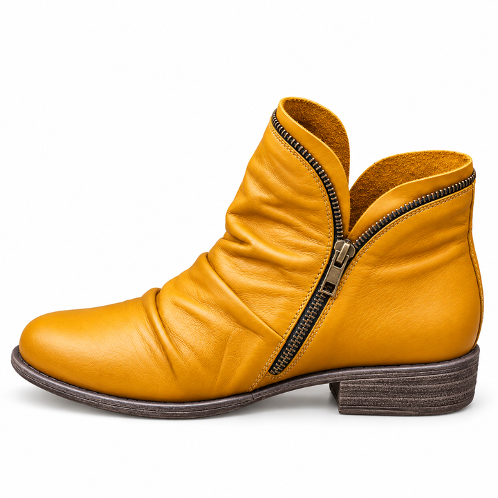 Suzanne botines texturizados en camel