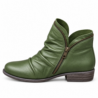 Suzanne botines texturizados en verde