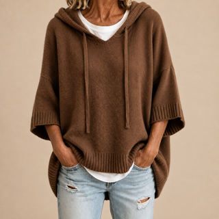 Poncho Oriana en marrón