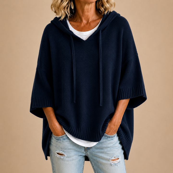 Poncho Oriana en azul noche