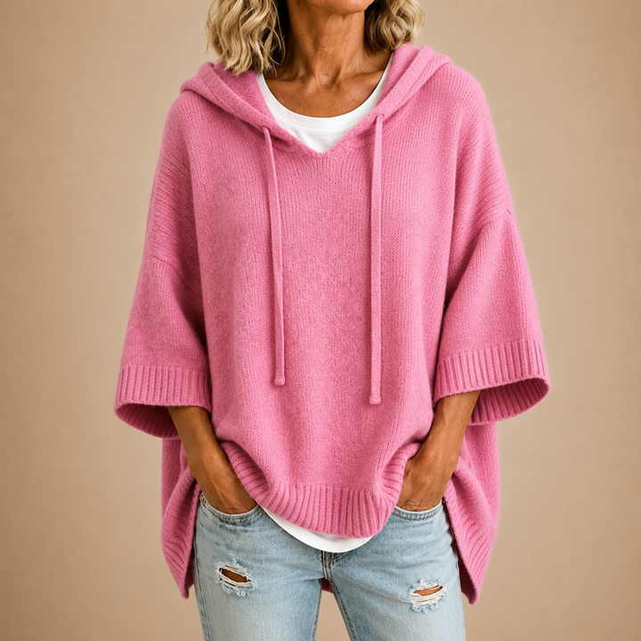 Poncho Oriana en rosa