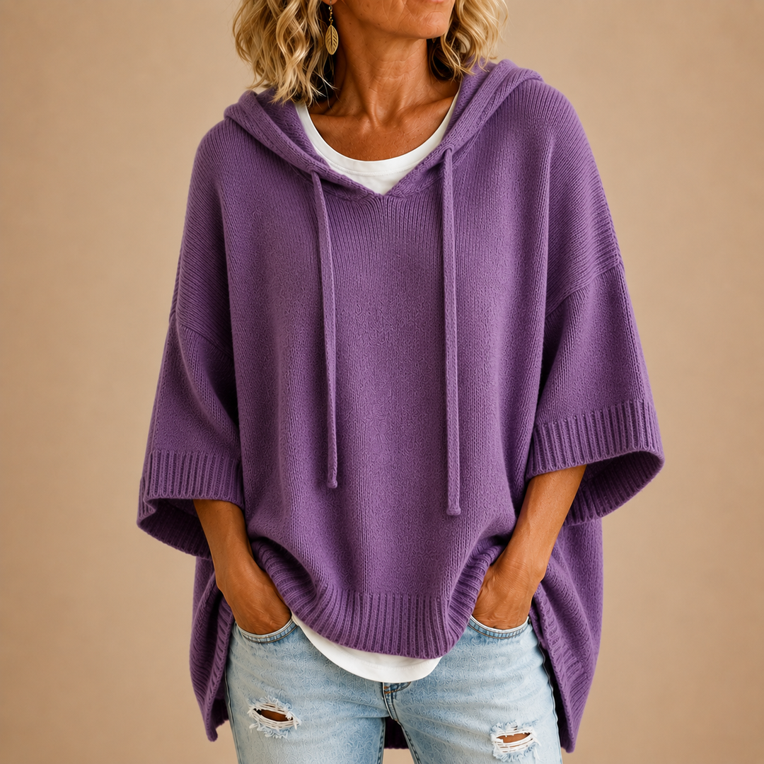 Poncho Oriana en morado
