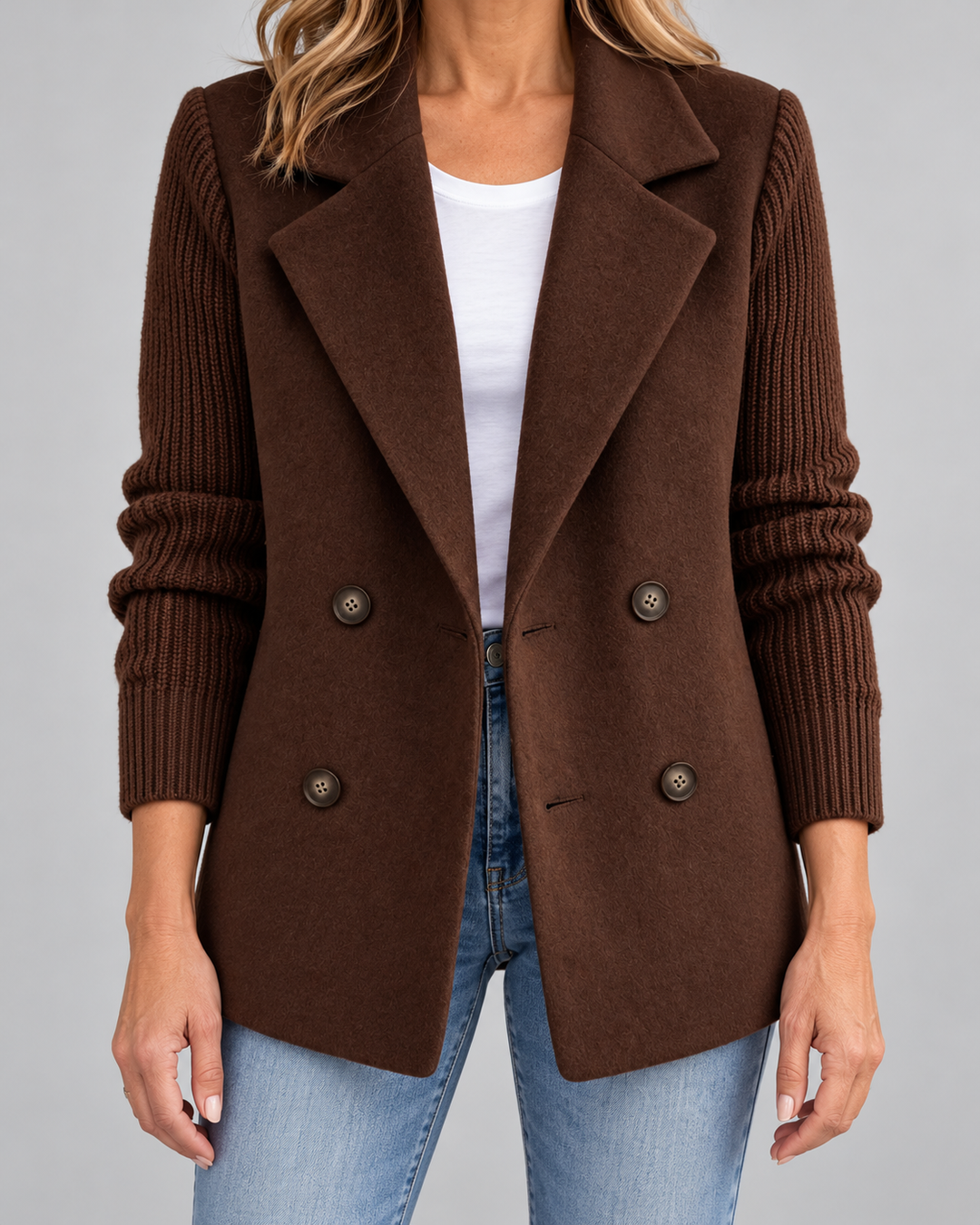 Carla | Americana elegante con mangas de punto