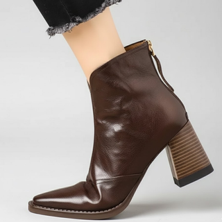 Marzena botines de piel con tacón medio