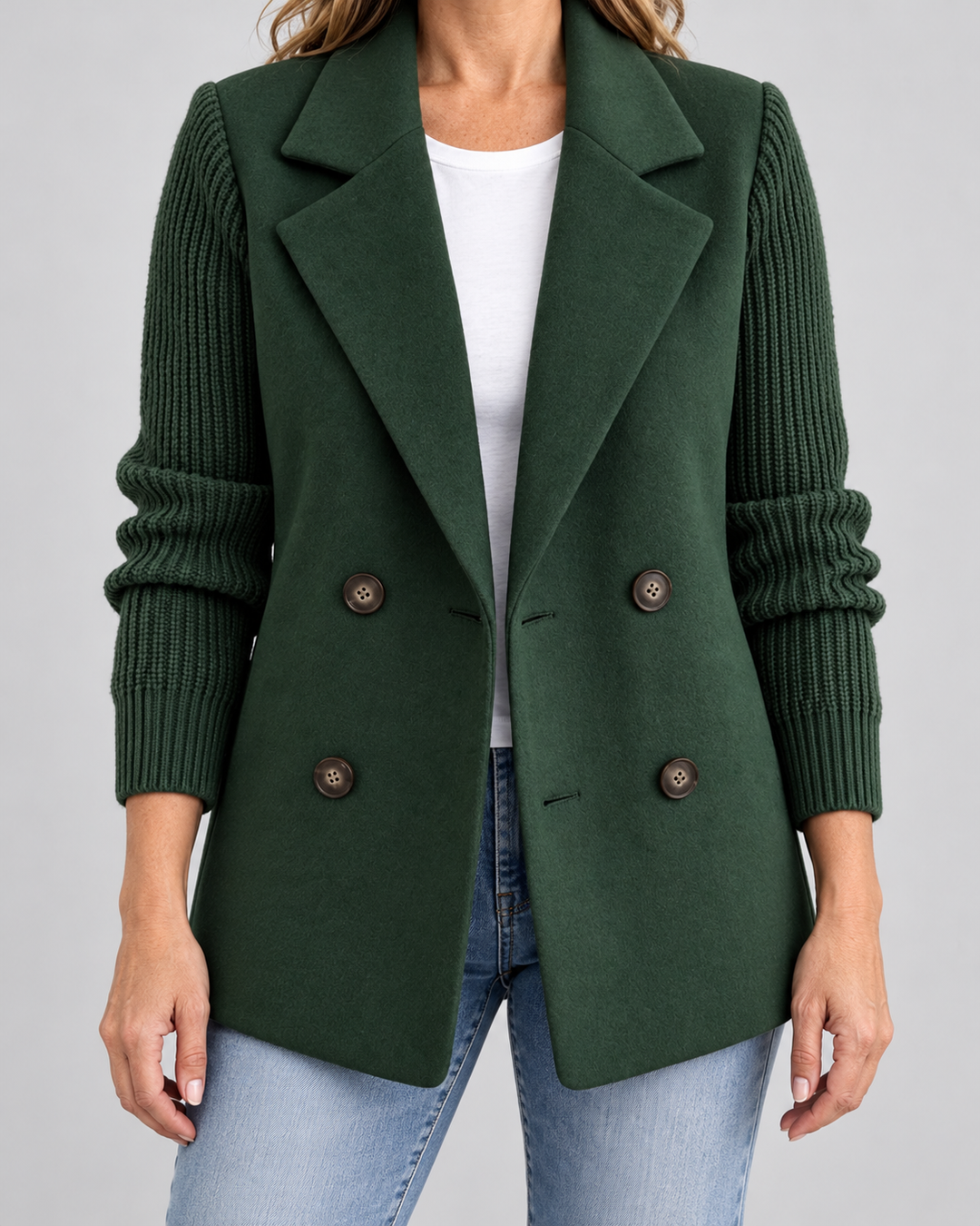 Carla | Americana elegante con mangas de punto