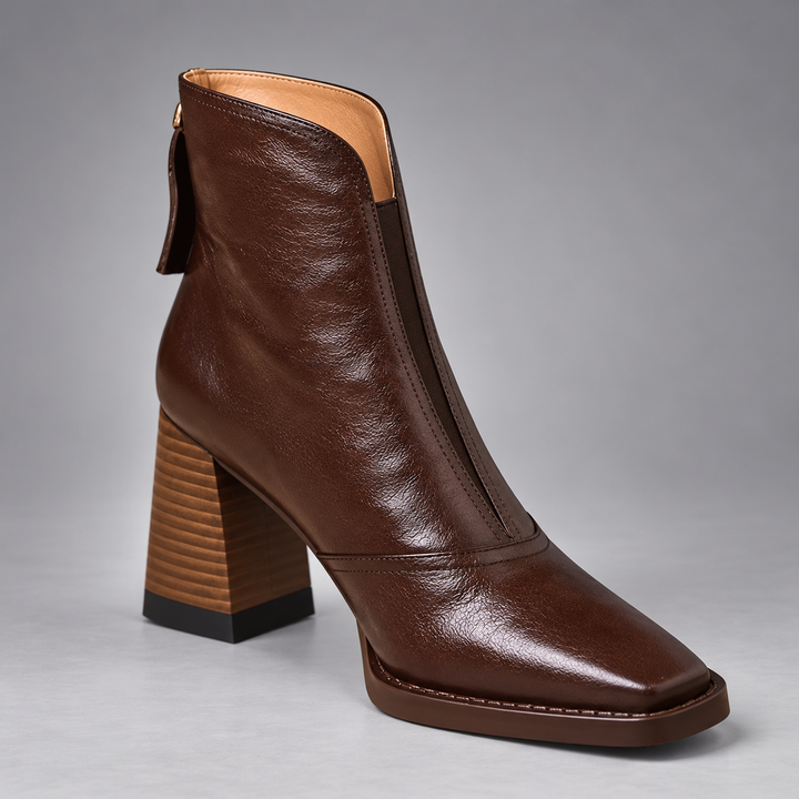 Marzena botines de piel en marrón