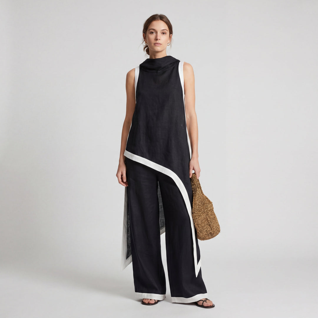 LEONOR | CONJUNTO DE LINO Y ALGODÓN ELEGANTE