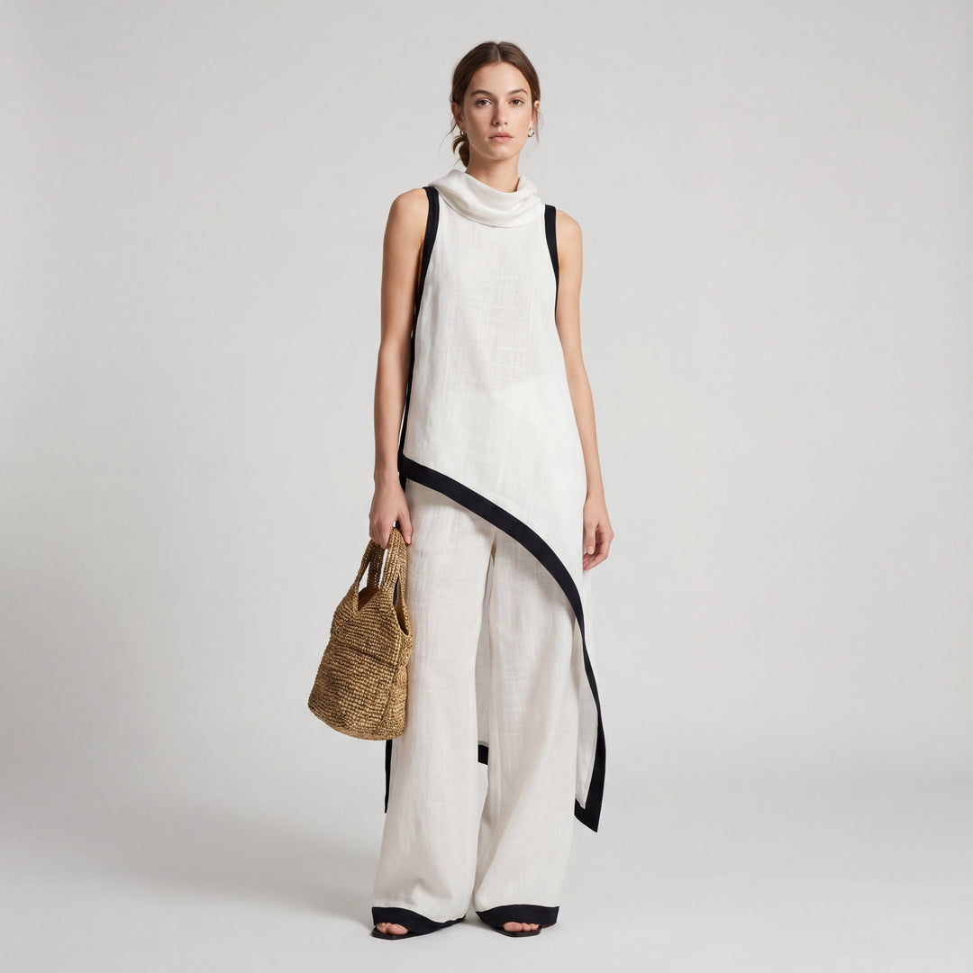 LEONOR | CONJUNTO DE LINO Y ALGODÓN ELEGANTE