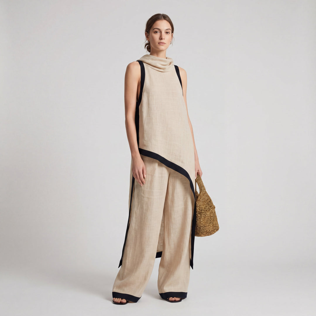 LEONOR | CONJUNTO DE LINO Y ALGODÓN ELEGANTE
