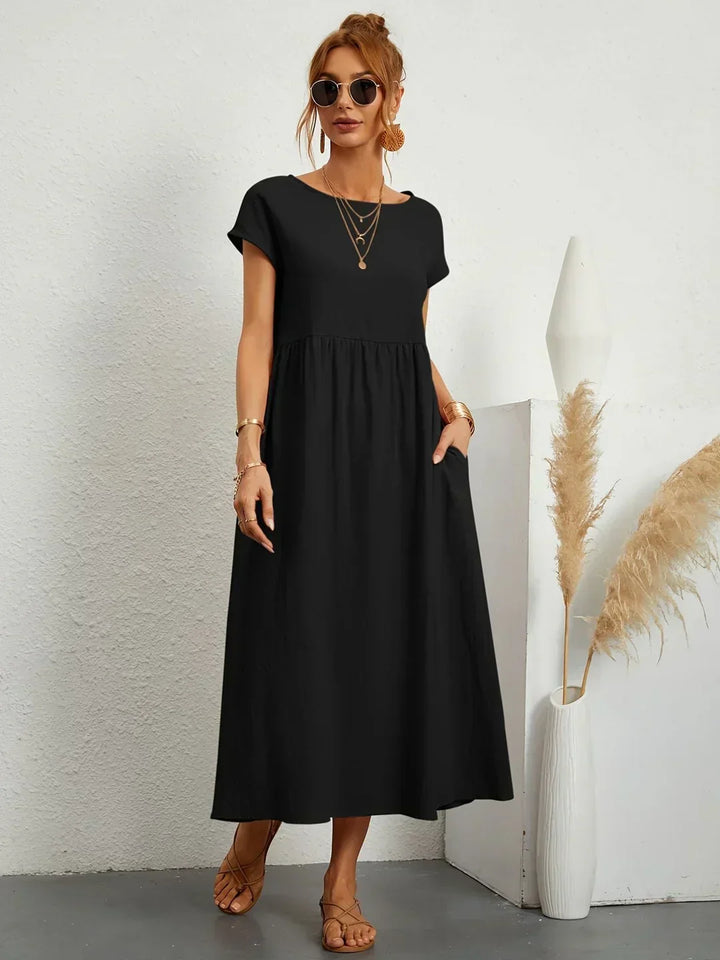 GABRIELA™ | VESTIDO MIDI FLUIDO DE ELEGANCIA ATEMPORAL