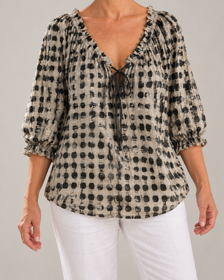 Mila | Blusa boho con lazo en el cuello