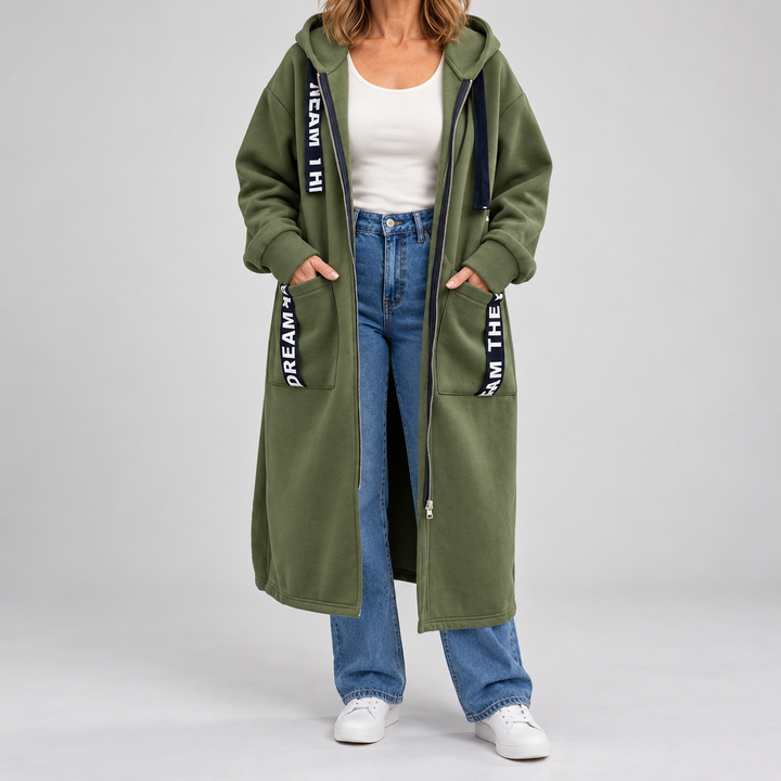 Greta abrigo sudadera oversize en verde