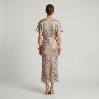 CASANDRA™ | VESTIDO MIDI TONO COBRE