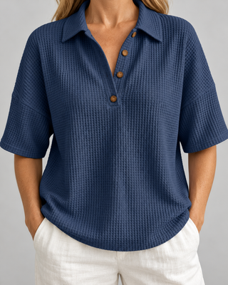 Maddison | Polo de punto gofrado de corte relajado