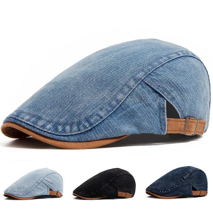 GUILLERMO™ | GORRA PLANA DE DENIM PREMIUM: ESTILO ATEMPORAL Y COMODIDAD PARA EL DÍA A DÍA