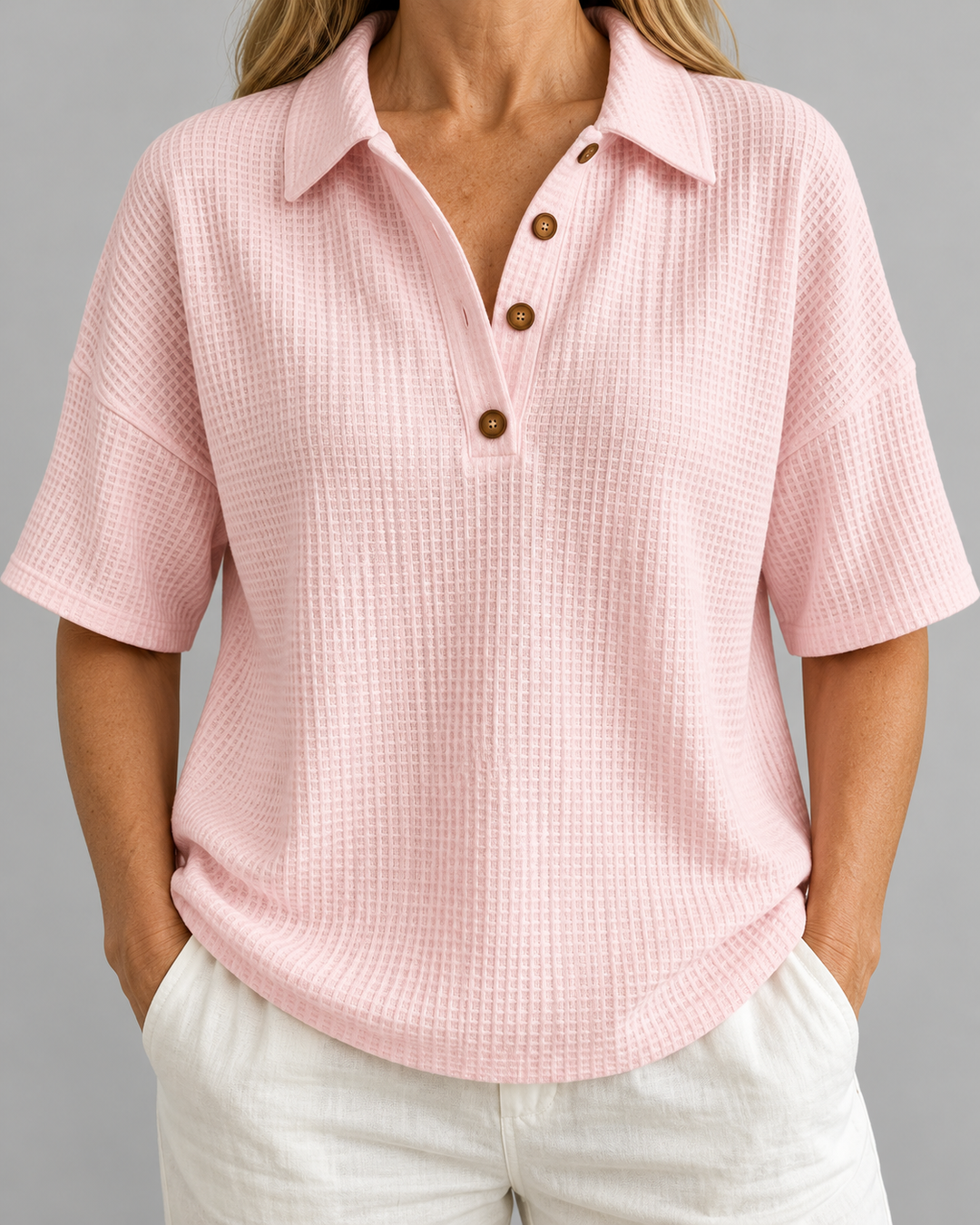 Maddison | Polo de punto gofrado de corte relajado