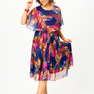 BÁRBARA | VESTIDO CÓMODO DE GASA TALLA GRANDE