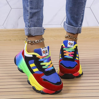 Isolina zapatillas multicolor azul de frente