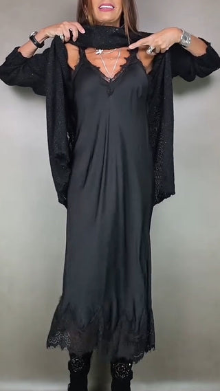 SOFÍA | CONJUNTO COMPLETO Y ELEGANTE (JERSEY LARGO + VESTIDO)