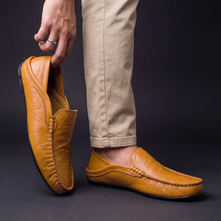 Mocasines de piel para hombre