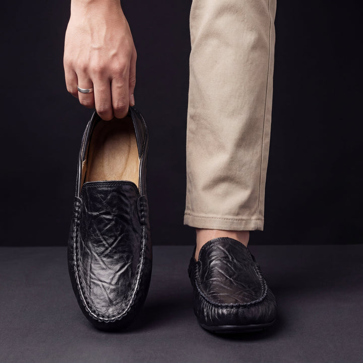 Mocasines de piel para hombre