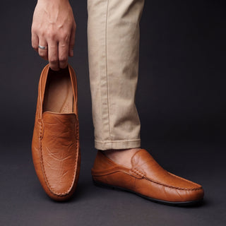 Mocasines de piel para hombre