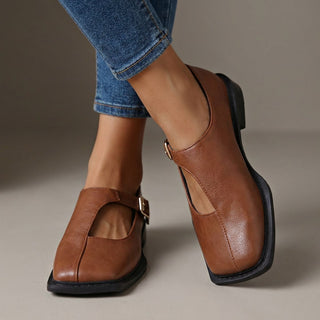 Fiona zapatos planos cómodos en marrón claro