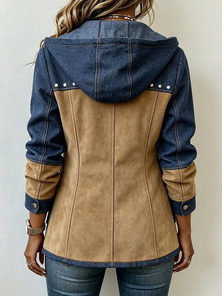 Sadie chaqueta bicolor detalle