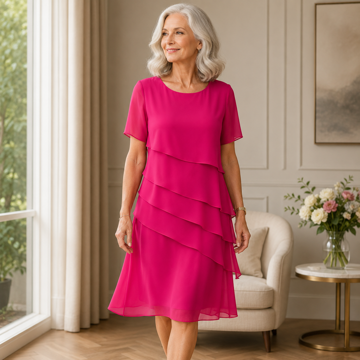 Vestido elegante y cómodo con volantes