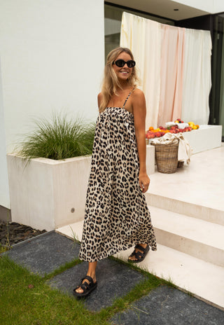 INÉS | VESTIDO LARGO DE LEOPARDO