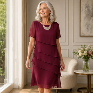 Vestido elegante y cómodo con volantes