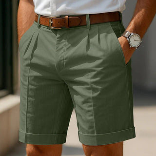PANTALONES CORTOS PLISADOS DE VERANO PARA HOMBRES